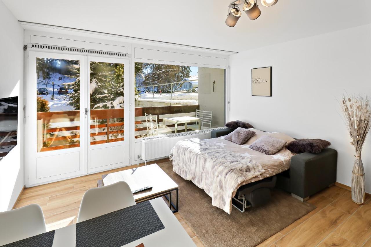 קראנס-מונטנה Appartement Cosy Et Renove Au Coeur De La Station מראה חיצוני תמונה